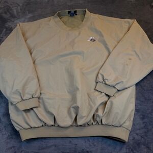 Vantage Purdue Boilermakers V-Neck Windshirt Tan Khaki Mens XLT Pullover